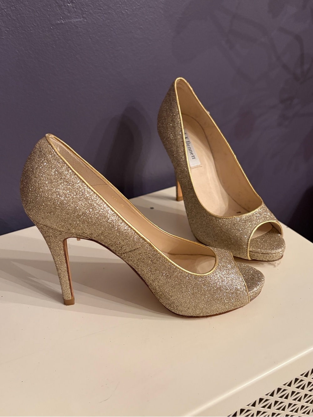 LK Bennett Nina Gold Heels
